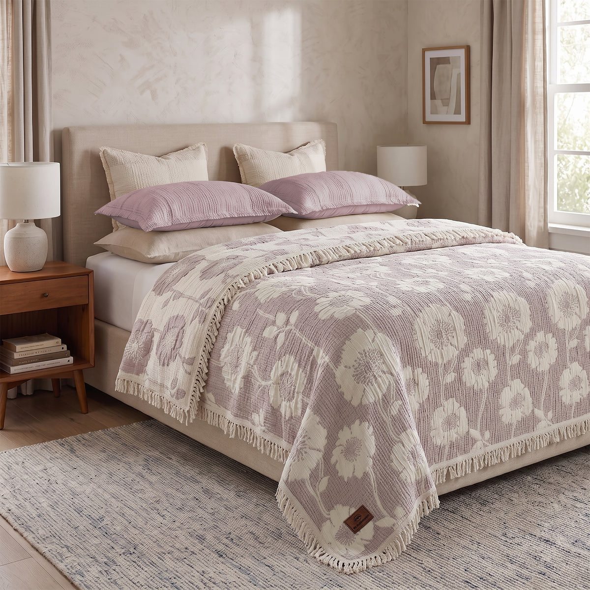 Fluffy jacqurd Coverlet